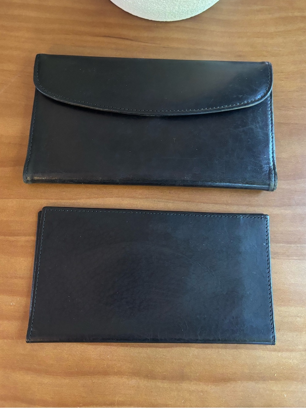 Vintage Coach Water Buffalo Combo Wallet Checkbook Black Leather